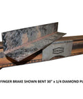 50 Inch Finger Press Brake DIY Builder Kit bending 30" x 1/4" diamond plate in garage metal fabrication, unassembled kit.
