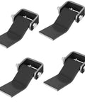 Heavy Duty Steel Dump Trailer Hinges With Strap Style Leaf Design featuring 7.125 inch steel leaf and black finish.
