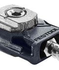 Close-up of Heavy Hitter DOMINO Corner Connection Assembly Kit For Furniture Building, showcasing durable connector with screw.