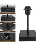 Pair Of Touch Lamps With USB Port And Outlet, 3 Way Dimmable Bedside Lamps base with USB ports, outlet, and touch control.