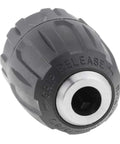 Keyless Drill Chuck Adapter Three Eighths Inch 24 UNF Quick Change Converter visible with GRIP RELEASE text.
