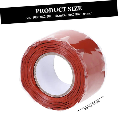 Waterproof Sealant Tape 1.5 Inch Flexible Rubberized Repair Tape For Pipes And Buckets Heavy Duty Leak Stopper, red roll view