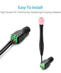 Built Tough Female Dc Power Connectors 5.5Mm X 2.1Mm Barrel Jack Socket showing screw terminal for easy installation and connection.