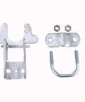 Chain Link Fence Kennel Gate Latch One Three Eighths Inch For Dog Kennels And Panels, Built To Last Galvanized Steel Anti Rust Durable Butterfly Latch, Fits One Three Eighths Inch OD Frames, Easy Secure Swing Gate Lock on white background