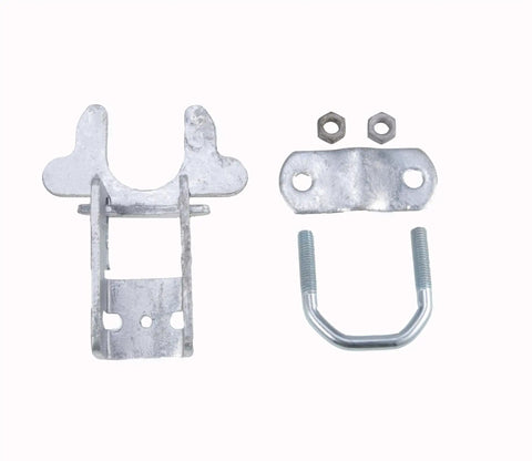 Chain Link Fence Kennel Gate Latch One Three Eighths Inch For Dog Kennels And Panels, Built To Last Galvanized Steel Anti Rust Durable Butterfly Latch, Fits One Three Eighths Inch OD Frames, Easy Secure Swing Gate Lock on white background