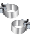 Harley 1.75 Inch Exhaust Clamp Set Bolt On For Touring Muffs Fits 1.75 Inch ID Inlets 1.25 Inch Wide Stainless Steel 304 Durable