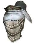 Close-up of Medieval Pauldrons With Gorget Armor Kit for Knight LARP SCA Reenactment Halloween Cosplay, 18-gauge steel