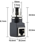 M12 To RJ45 X Code 8 Pin Shielded IP68 Industrial Ethernet Adapter dimensions front view