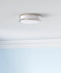 Dimmable 24W LED Ceiling Light Fixture, 10 Inch Flush Mount, 3 Color Temperatures 3000K 4000K 5000K, installed on ceiling