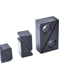58 Piece T Slot Hold Down Clamp Kit For 7/16 Inch Table Slot, showing metal step blocks with jagged edges for setup