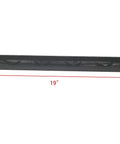 Front view of Blanking Panel 1U 19 Inch Rack Mount Kit Black, dimensions marked, ideal for Server Cabinets and Network Racks.