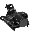 RADHLBNIU electric vacuum pump, front view, black plastic housing with mounting bracket and electrical connector.