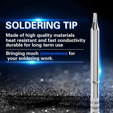 Pro Grade Soldering Iron Tips Set For FX-951 Rework Station, featuring one replacement tip with heat resistance and conductivity.
