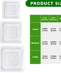 Three Size Square Stepping Stone Molds Set for Concrete DIY Friendly Reusable Plastic Cement Molds for Garden Pathway Walkway