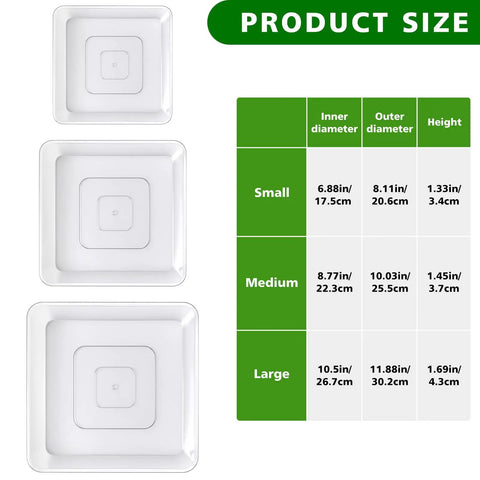 Three Size Square Stepping Stone Molds Set for Concrete DIY Friendly Reusable Plastic Cement Molds for Garden Pathway Walkway