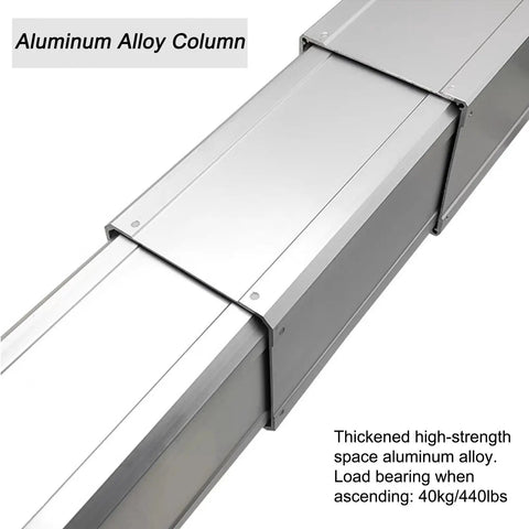 Close-up of Aluminum Alloy Column for Automatic Electric Table Lift For RV Dinette With Folding Legs And Wireless Remote Control.