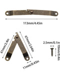 Dimensions of 4 Pack Small Antique Brass Folding Lid Support Hinges For Wooden Boxes Jewelry Cases And Chests Includes 8 Mounting Screws