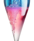 TopShelf 500Ml Polypropylene Separatory Funnel showing colorful liquid layers, featuring PTFE stopcock and leak-proof cap.