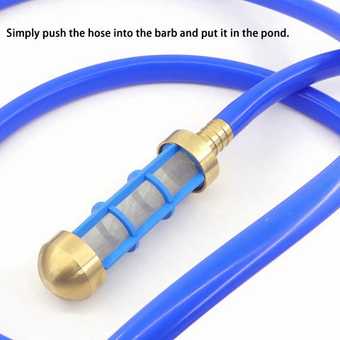 Brass Heavy Duty Inlet Filter For Hose With Three Quarter Inch And One Half Inch Barbs Stainless Steel Screen And Nylon Frame Water Pump Filter