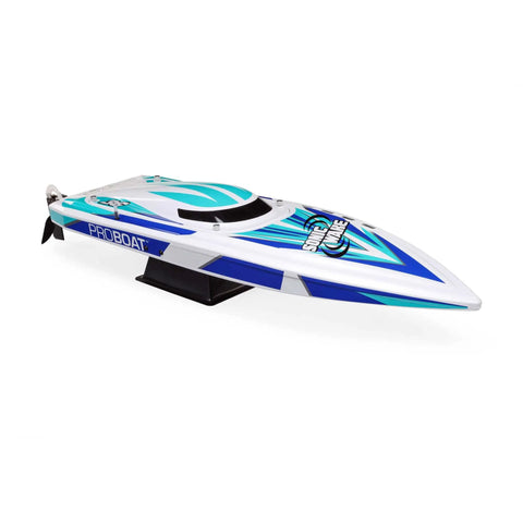 Sonicwake V2 36 Inch Self Righting Brushless RC Boat With Deep V Hull Ready To Run Batteries And Charger Not Included White Color