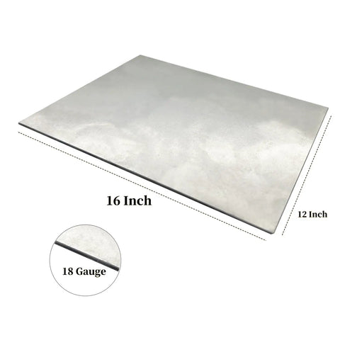 Four Pack 18 Gauge Cold Rolled A36 Steel Plates 12 By 16 Inch Standard Sheet Metal For Construction And Welding Projects Built To Last Heavy Duty Fabrication Needs With Smooth Edges And Great Weldability, 12x16 in