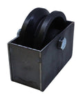 Beefy 4 Inch Cast Iron V Groove Wheel With Roller Bearing For Residential Rolling Gates, 1 Wheel Plus 1 Box, Black Finish