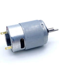 High Performance DC Motor RS 380PH 4045 Upgrade For Hair Clipper Repair 2.6V To 13V Gearbox Replacement Part with silver housing.