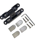 Small 3D Hidden 180 Degree Adjustable Door Hinge set with screws, Invisible Wooden Folding Hinge, 12kg Load Capacity