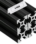 Heavy Duty 600mm 2020 V European Standard Anodized Black Aluminum Profile Extrusion Linear Rail 4-pack