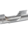 Diesel Injector And Fuel Line Socket Set With Slotted Open End Design For Hard To Reach Nuts Three Eighths Inch Drive And One Half Inch Drive Ten To Nineteen Millimeter Range Seven Piece Silver Metal Tool Kit For The Garage showing a close-up of a single slotted socket