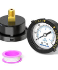 Start and Clean Filter Pressure Gauge for Pool, Spa, Aquarium Pros and DIYers with two inch dial and plastic frame