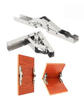 Two Piece Set 90 And 180 Degree Selflocking Folding Hinges For Table Legs Steel Brackets Hidden Flat Extension Support Bracket Heavy Duty Durable Built To Last Easy Install