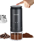 Portable Burr Coffee Grinder For Travel And Camping Cordless Electric Rechargeable Stainless Steel Conical Burr On The Go