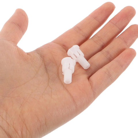 Whisper Quiet Air Conditioner Deflector Bushing Sweep Clips White Plastic Stabilizer Brackets For Secure Cooling And Cabinet Door Fronts Replacement, hand-held