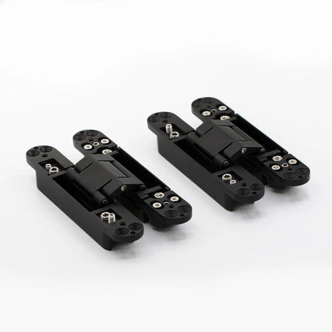 Hidden Door Hinge Set Two Pack Heavy Duty Concealed Hinge Zinc Alloy 180 Degree Swing For Interior Or Exterior Doors