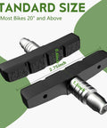 Universal 70mm V Brake Pads Set For Mountain Cruiser Road BMX Hybrid Bikes With Allen Wrench No Squeal Quiet Braking size