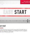 Scarlett Solo 3rd Gen USB Audio Interface Easy Start Guide graphic with setup instructions displayed on screen.