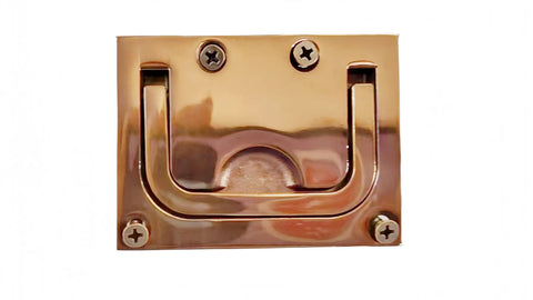 Marine Hatch Flush Ring Pull 316 Stainless Steel With Brass Plating Deck Lift Ring For Round Or Square Hatches Corrosion Resistant Boat Hardware