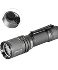Defender P16 Tactical Flashlight With Dual Tail Switch Boss Level Bright 1800 Lumens 529 Yard Throw USB C Rechargeable