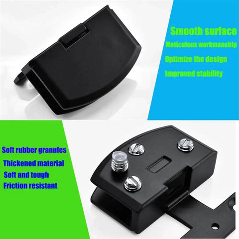 No Open Glass Door Hinge for Bookcases and Cabinets, 90 Degree Zinc Alloy Clip Hinge, detachable, showing features and materials