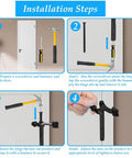 Installation steps for Heavy Duty Door Stops 8 Pack Adjustable Hinge Pin Metal With Rubber Bumper Tips Silver.