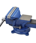 360 Degree Rotary Bench Vise 5 Inch Workhorse Heavy Duty Cast Iron Vise With Rotating Base And Adjustable Jaws Double Lock Nut Ideal For Welding Metalworking Domestic And Industrial Craftsmen