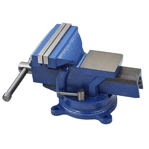 360 Degree Rotary Bench Vise 5 Inch Workhorse Heavy Duty Cast Iron Vise With Rotating Base And Adjustable Jaws Double Lock Nut Ideal For Welding Metalworking Domestic And Industrial Craftsmen