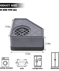Heavy duty rubber shock absorbing pad 3.5x3.5x1.8in for washing machines, quiet no shake, anti slip grip, protect floors, 4 pack size info