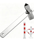 Triangle Socket Key 2 In 1 Compact Portable Tool Spanner for barrier posts with M10 and M12 sizes, used for tightening nuts.
