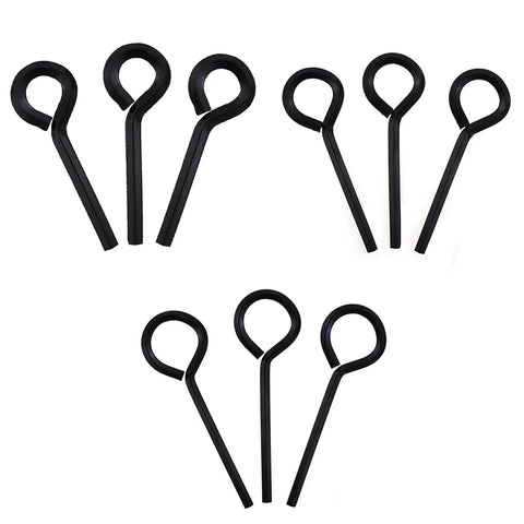 Six Piece 7/32 Inch Hex Key Set With Full Ring, Heavy Duty Metal Wrenches, corrosion-resistant, arranged in pattern