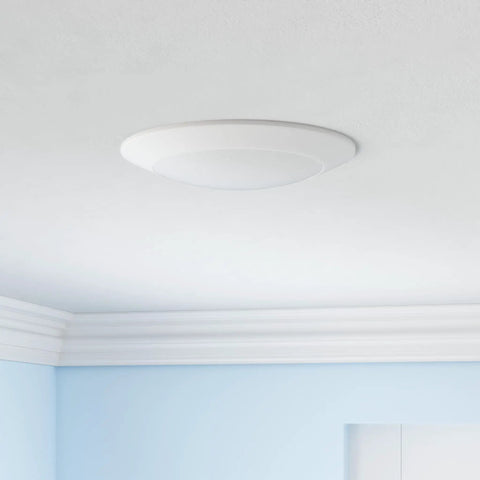 Ceiling with installed 4 Pack LED Downlights With Junction Box 6 Inch Recessed Ceiling Lights 14W Dimmable 100W Equivalent 1000 Lumen Warm White 3000K