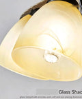 YPDJVLTI 45-52Inch Ceiling Fans Lights Ceiling Lamp with elegant glass shades providing soft, non-glare illumination.