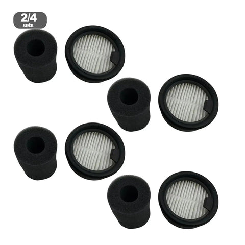 Top Notch Car Vacuum Filter Element With High Precision Filtration Keeps Oil Mist And Dust Out, Purifies Exhaust Gases, Easy Plug And Play Replacement For Most Vacuum Pumps, Standard Size Direct Fit And Durable. 2-pack pleated filter and foam element set