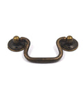 Antique Bronze Bail Pull Handles 10Pcs Cabinet Pulls For Wardrobe Dresser Cupboard And Drawer Decor Knobs With Two Point Five Nine Inch Hole Spacing Three Point Four Six Inch Overall Length Durable Metal Construction And Smooth Operation.